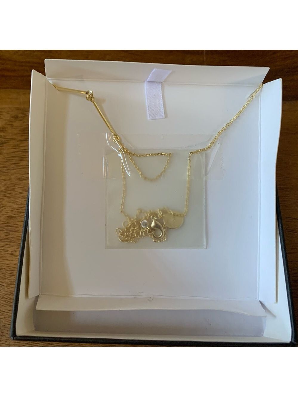 RAE DUNN Gold Moonstone Necklace - Picture 3 of 4